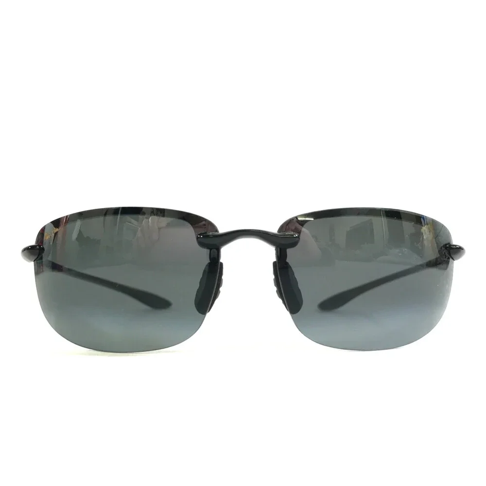 Maui Jim Sunglasses Ho'okipa MJ-407-02 Black Rimless Frames with Neutral Gray